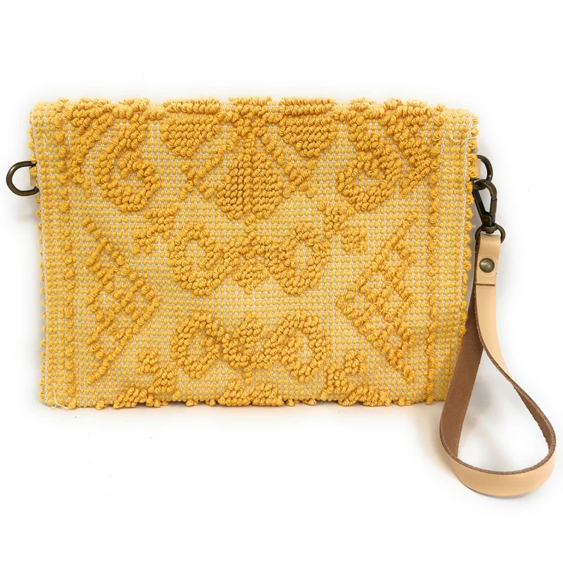 Pochette en tissu MOTU Jaune Moutarde