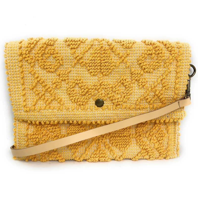 Pochette en tissu MOTU Jaune Moutarde