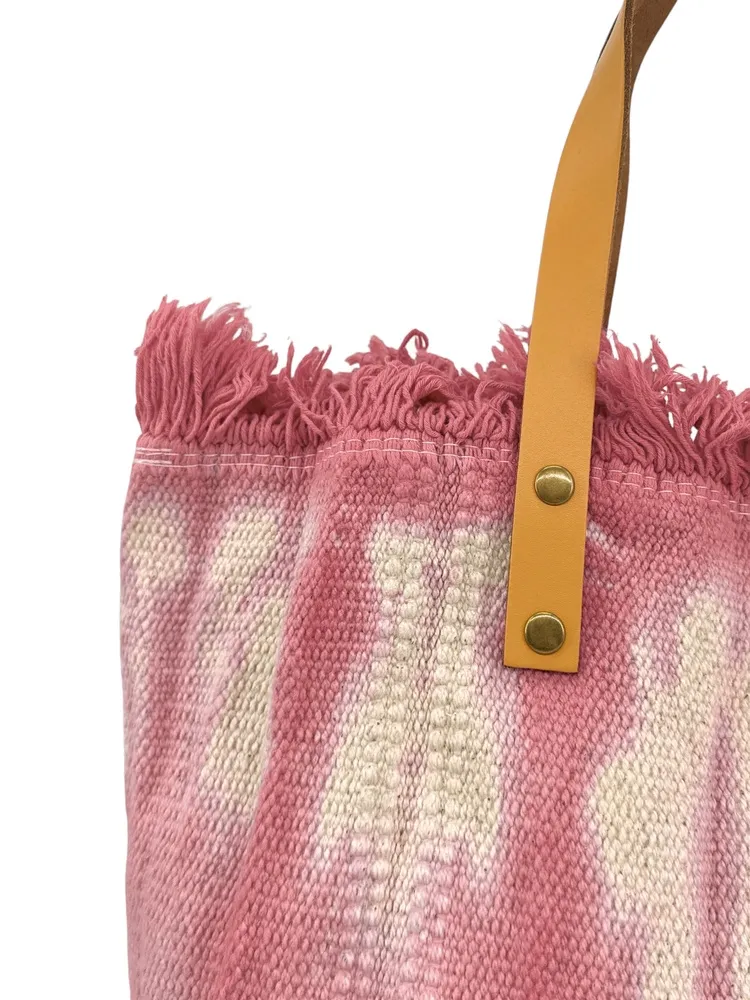 Sac de plage cabas en tissu BELIZE Rose