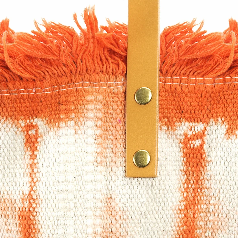 Sac de plage cabas en tissu BELIZE Orange patiné