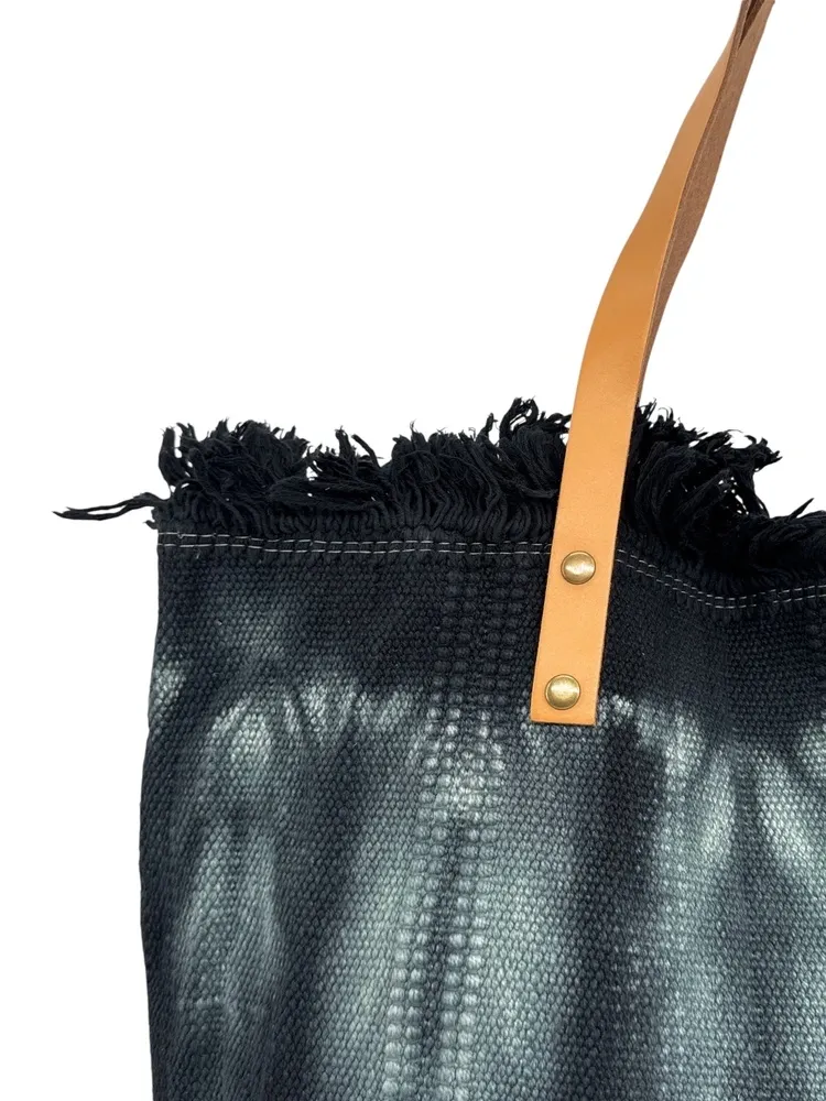 Sac de plage cabas en tissu BELIZE Noir
