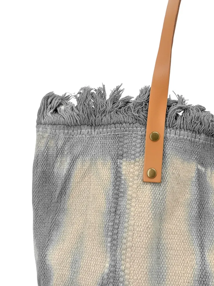 Sac de plage cabas en tissu BELIZE Gris clair