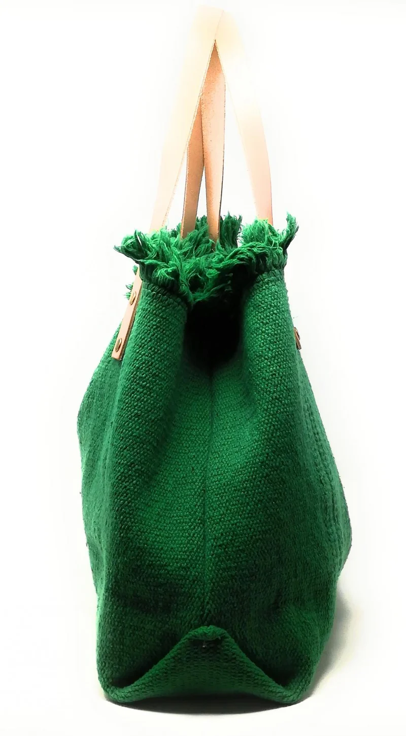 Sac de plage cabas en tissu IBIZA Vert anglais