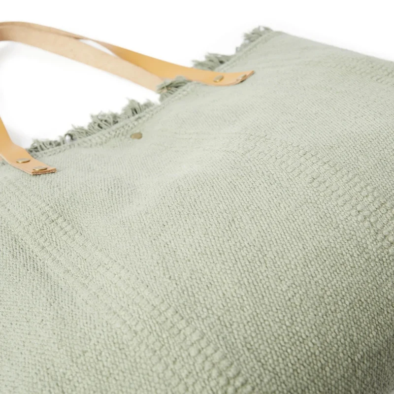Sac de plage cabas en tissu IBIZA Vert pastel