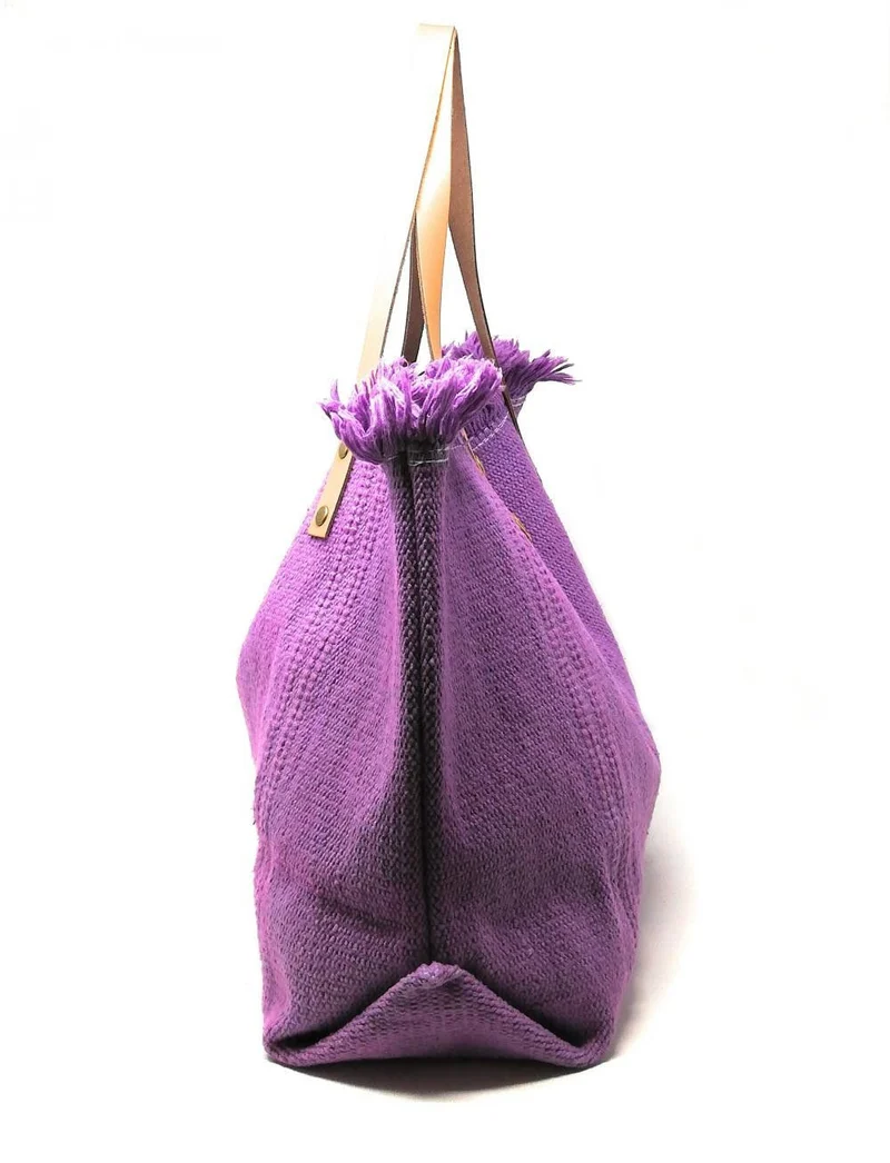 Sac de plage cabas en tissu IBIZA Lilas