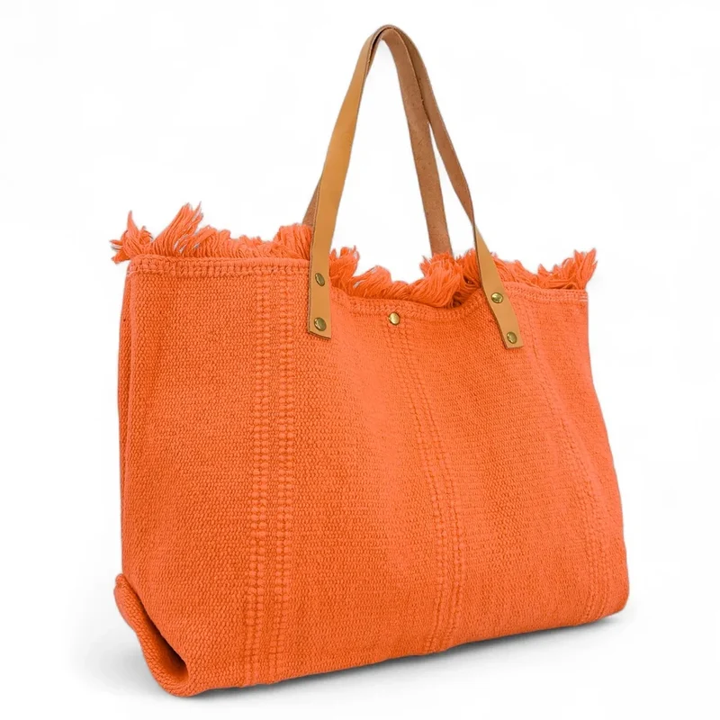 Sac de plage cabas en tissu IBIZA Orange