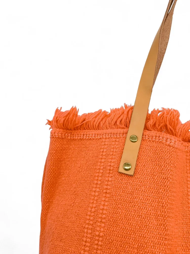 Sac de plage cabas en tissu IBIZA Orange