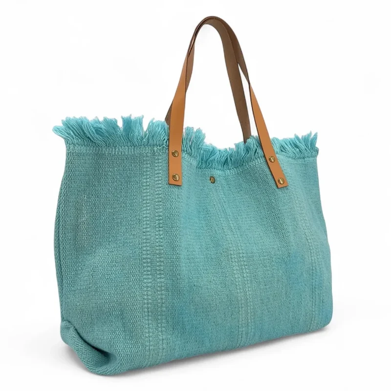 Sac de plage cabas en tissu IBIZA Lagon