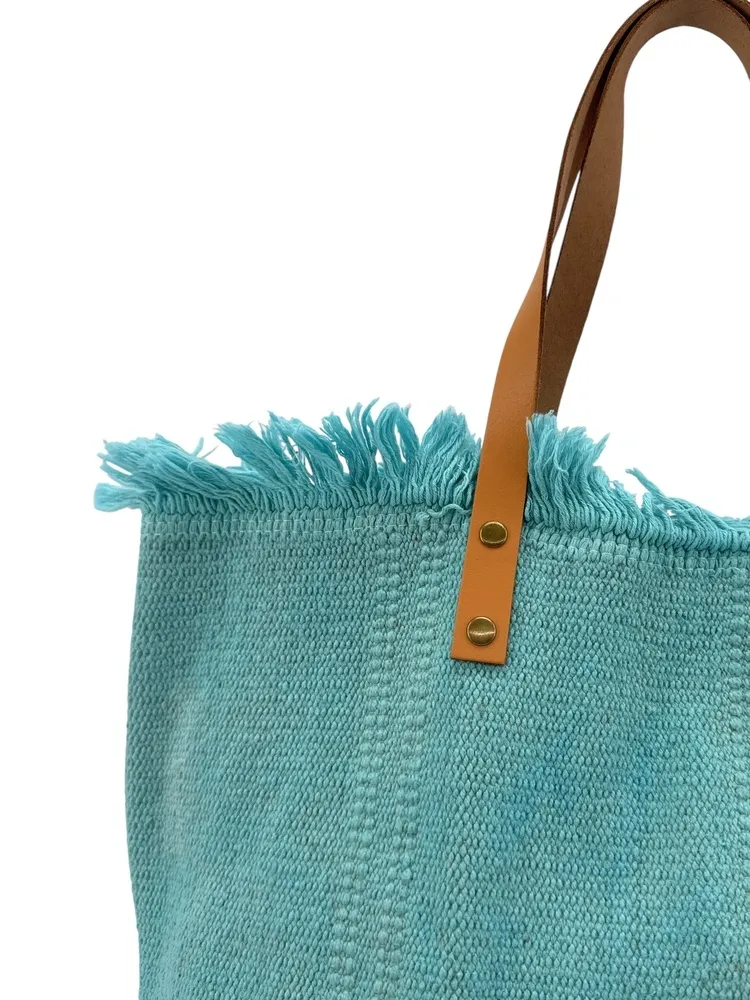 Sac de plage cabas en tissu IBIZA Lagon