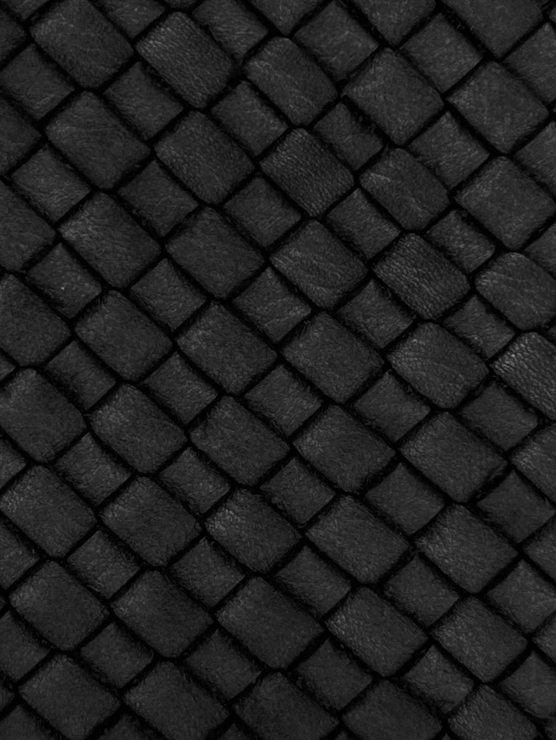 Sac pochette à bandoulière en cuir tressé MISS JOE Noir