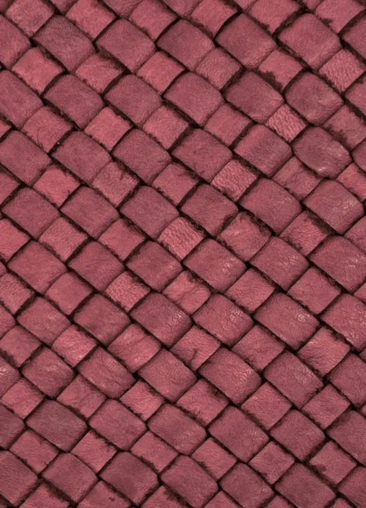 Sac pochette à bandoulière en cuir tressé MISS JOE Bordeaux