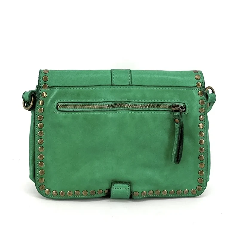 Sac besace à bandoulière en cuir vintage MISS SHAN Vert anglais