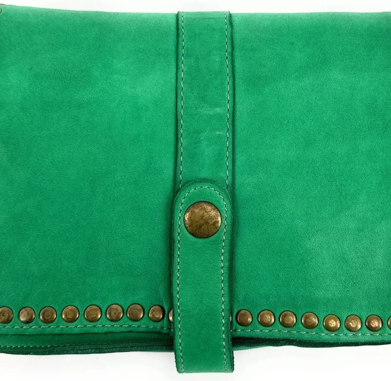 Sac besace à bandoulière en cuir vintage MISS SHAN Vert anglais