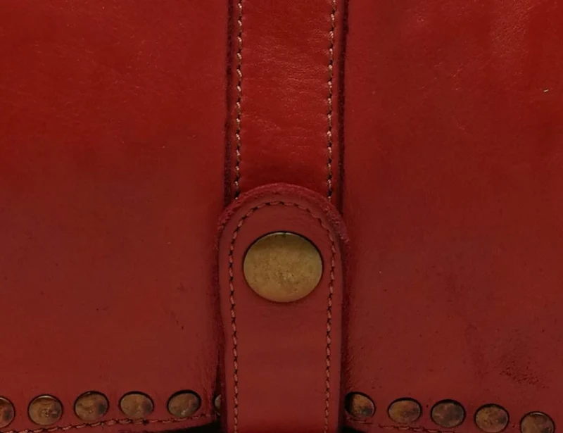 Sac besace à bandoulière en cuir vintage MISS SHAN Rouge garance