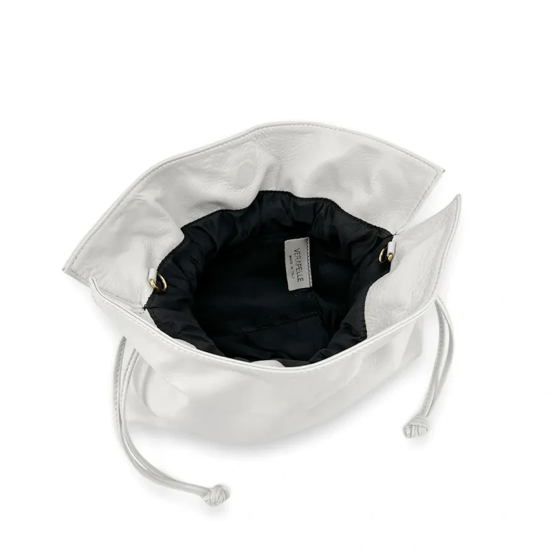 Sac bourse en cuir box calf SISSI Blanc