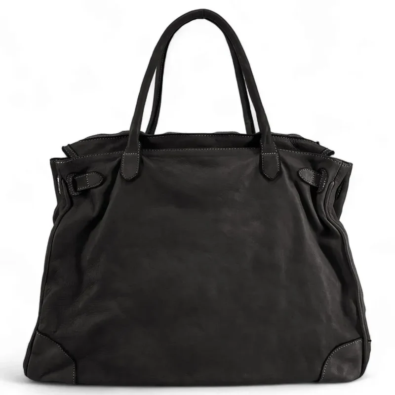 Sac cabas en cuir vintage MISS ELOISE Noir