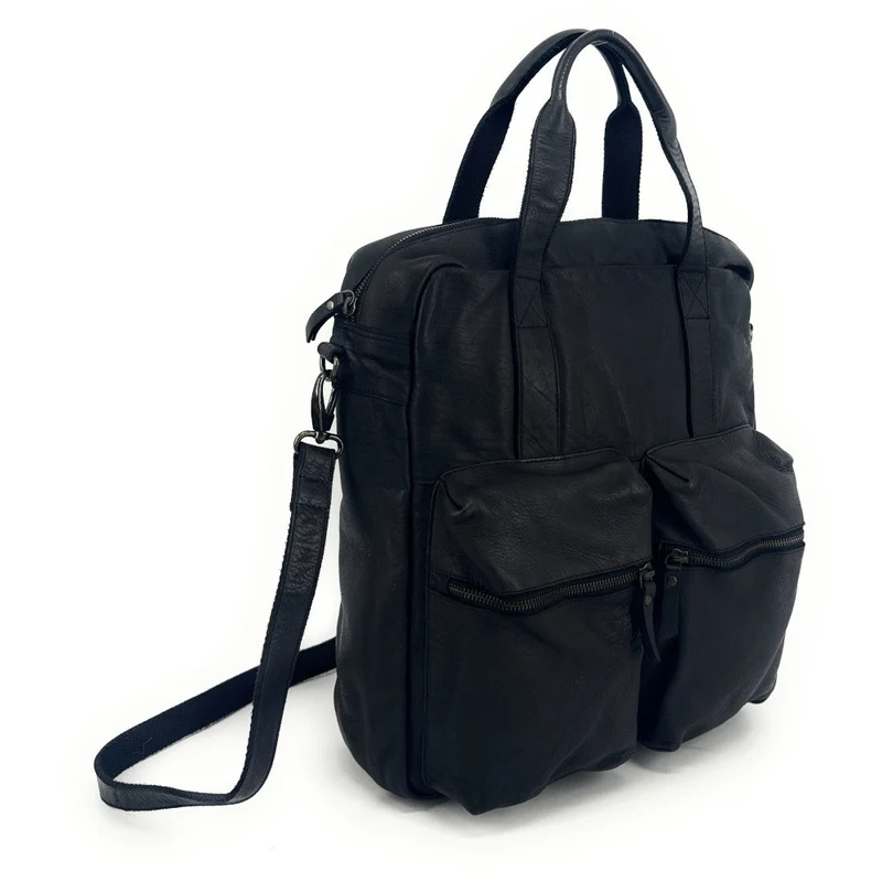 Sacoche en cuir vintage SKYWALKER Noir