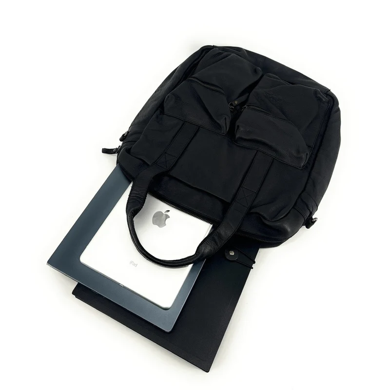 Sacoche en cuir vintage SKYWALKER Noir