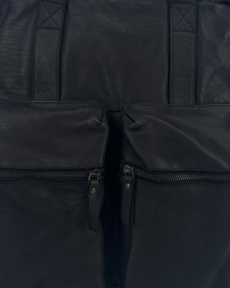 Sacoche en cuir vintage SKYWALKER Noir