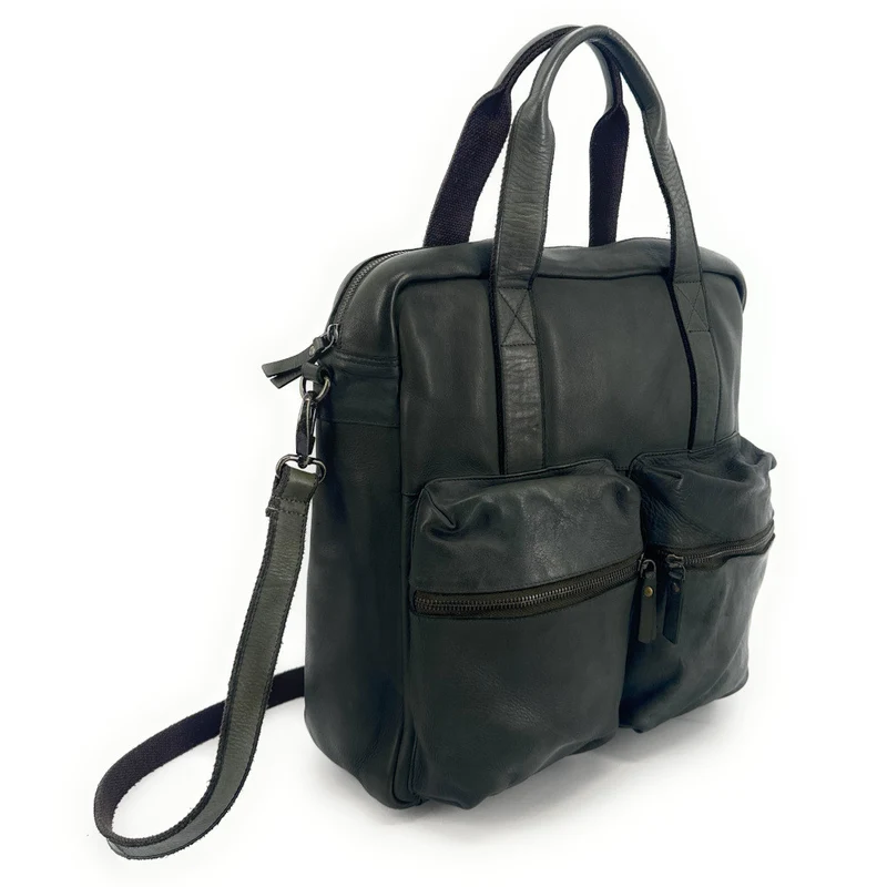 Sacoche en cuir vintage SKYWALKER Kaki