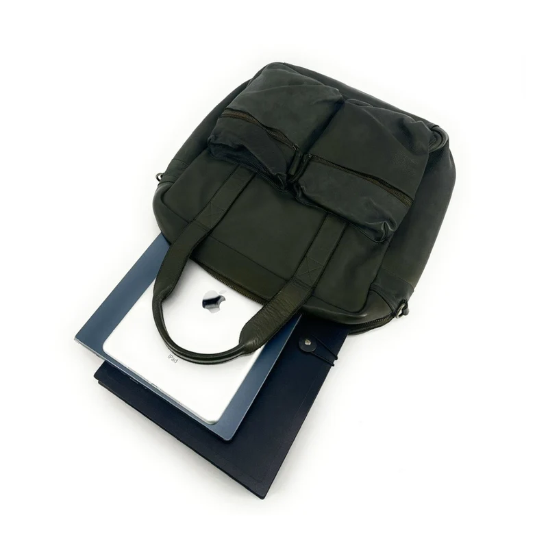 Sacoche en cuir vintage SKYWALKER Kaki