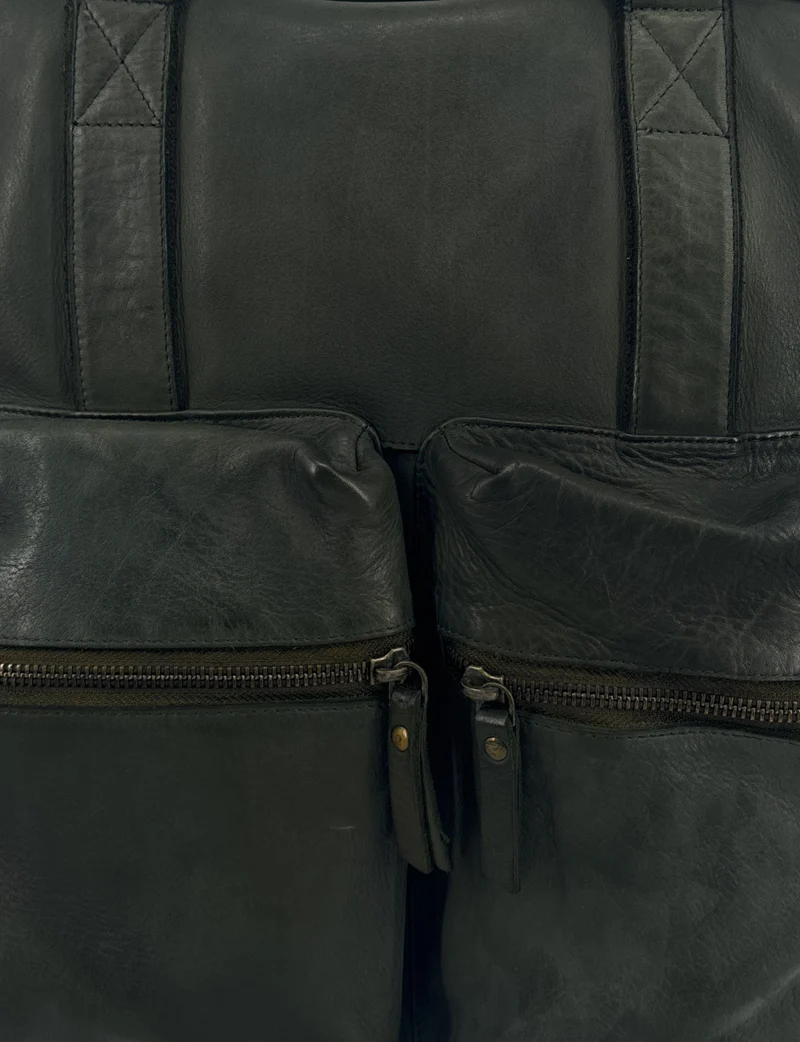 Sacoche en cuir vintage SKYWALKER Kaki