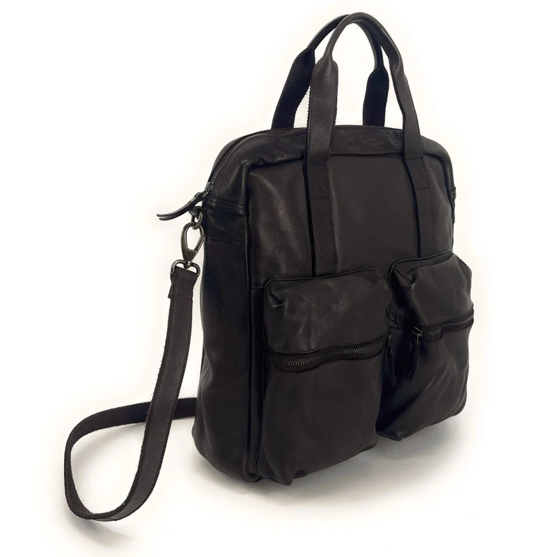 Sacoche en cuir vintage SKYWALKER Chocolat