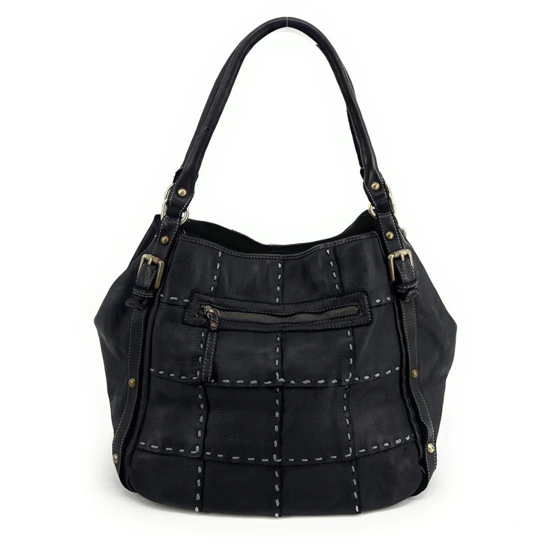 Sac à main en cuir vintage SHELLEY Noir