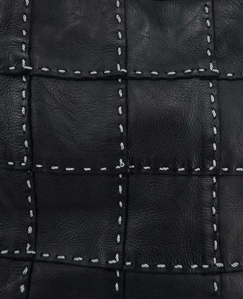 Sac à main en cuir vintage SHELLEY Noir