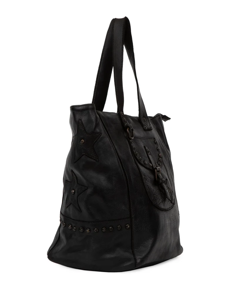 Sac cabas en cuir vintage MISS HOLLY Noir