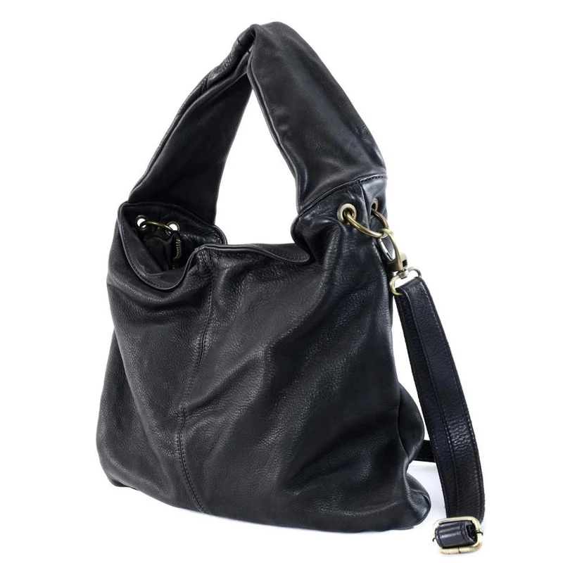 Sac cabas en cuir vintage MISS BARDOT Noir