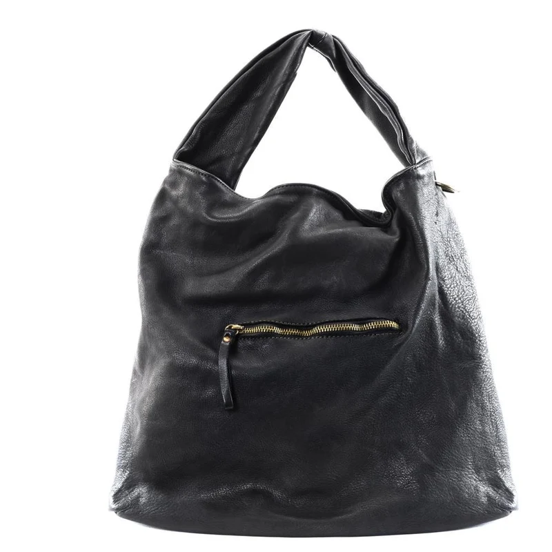 Sac cabas en cuir vintage MISS BARDOT Noir