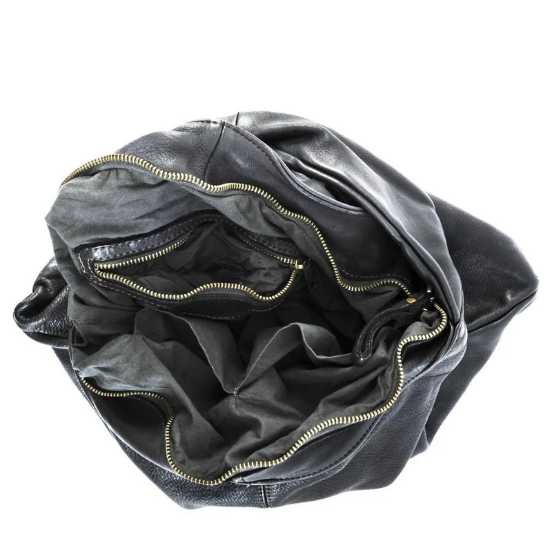 Sac cabas en cuir vintage MISS BARDOT Noir