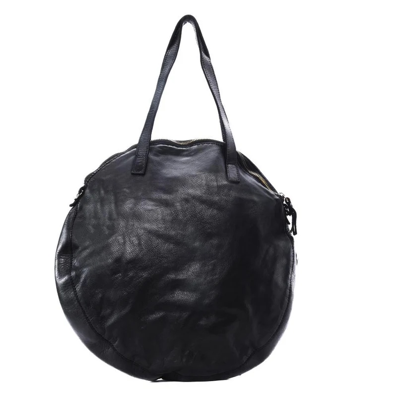 Sac rond porté épaule en cuir vintage MISS JLO Noir