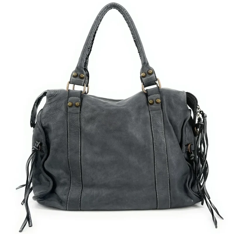 Sac à main porté épaule en cuir vintage STORM ROCK Iron