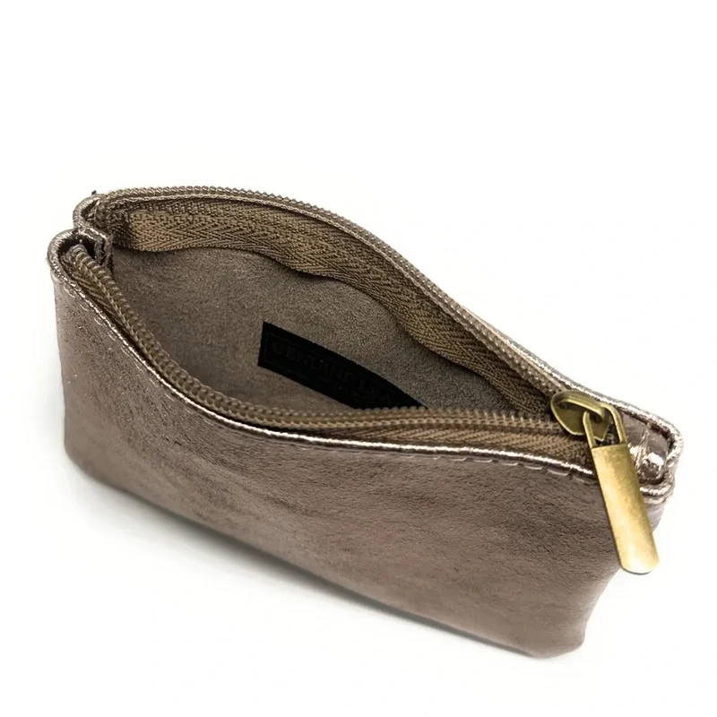 Pochette en cuir irisé GLOW PURSE Champagne irisé