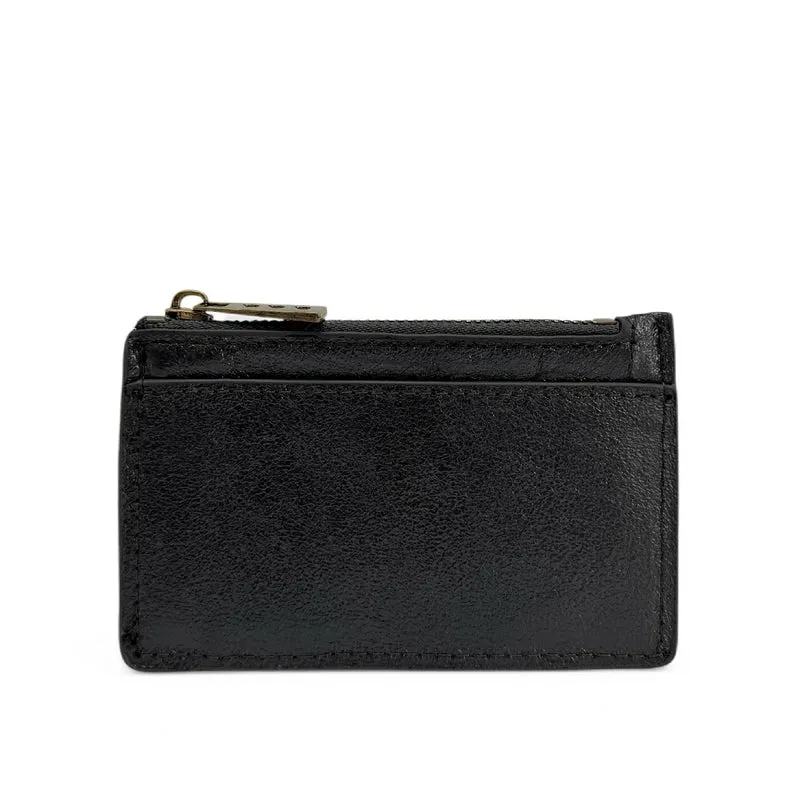 Porte-monnaie porte-cartes en cuir irisé EKKO Noir irisé
