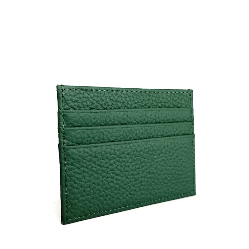 Porte-cartes en cuir grainé NOAH Vert forêt