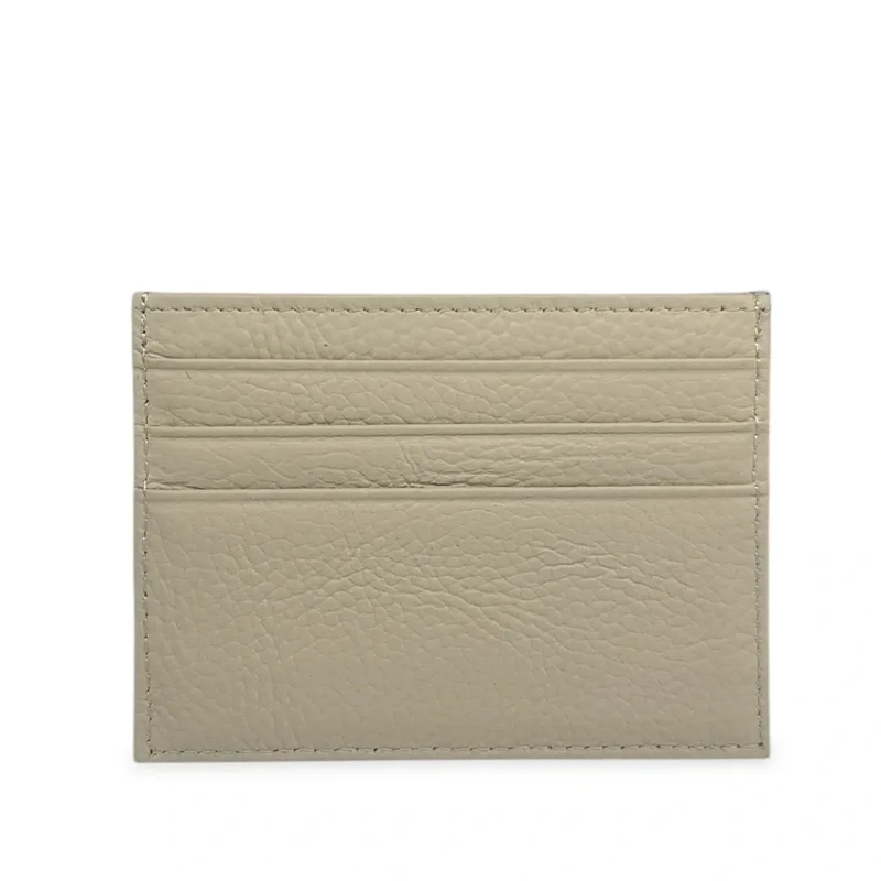 Porte-cartes en cuir grainé NOAH Taupe clair