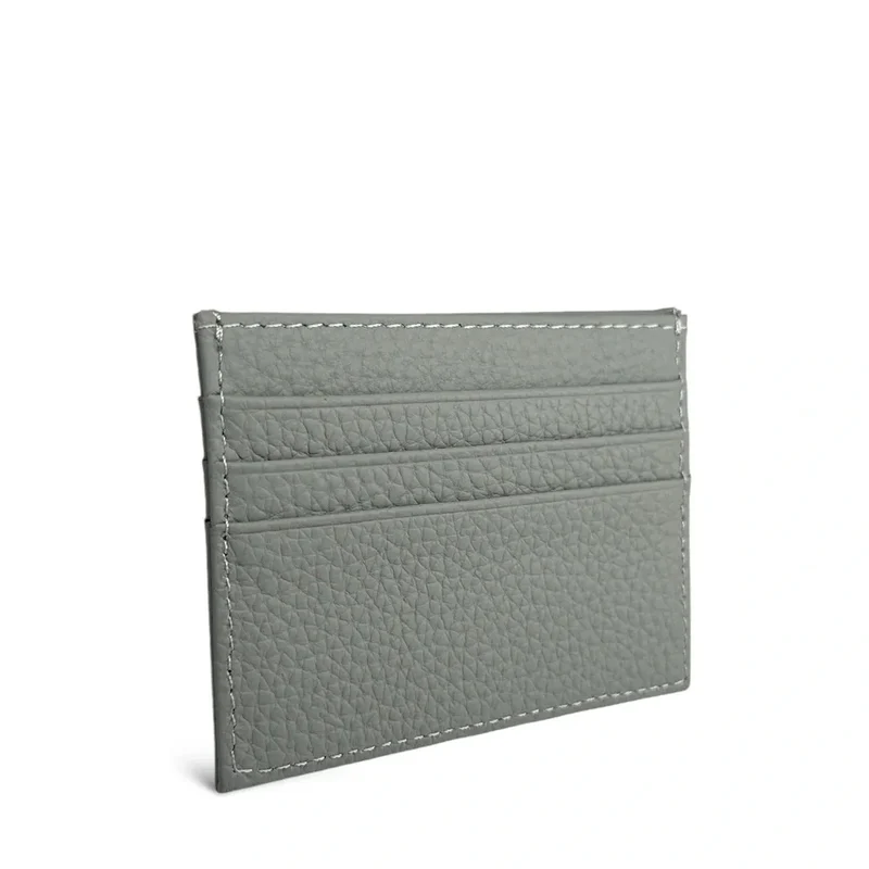 Porte-cartes en cuir grainé NOAH Gris pigeon