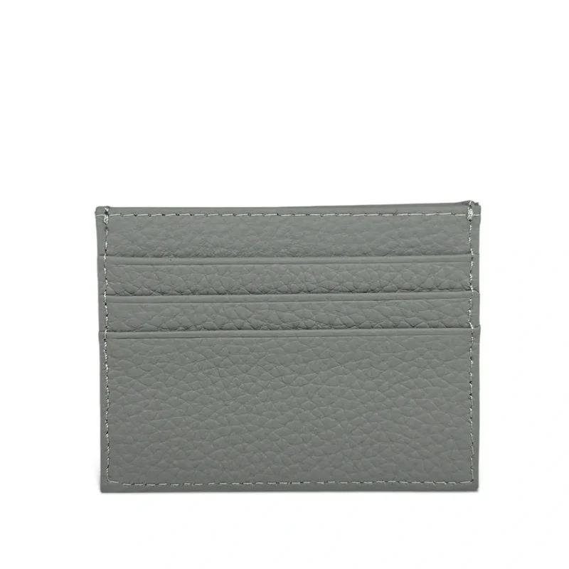 Porte-cartes en cuir grainé NOAH Gris pigeon