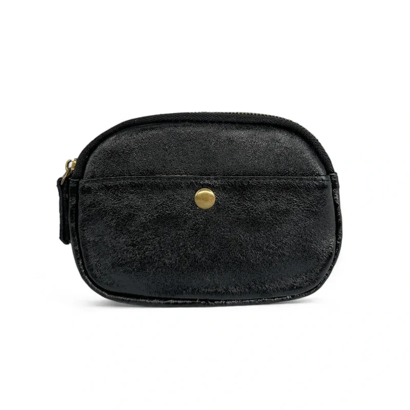 Pochette porte-monnaie en cuir irisé ZIPPY Noir irisé