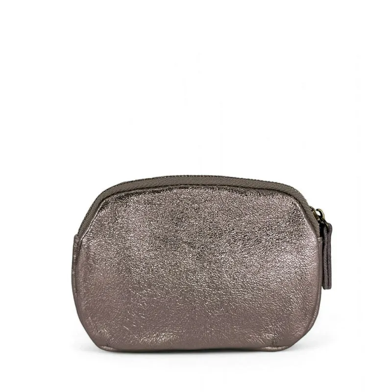 Pochette porte-monnaie en cuir irisé ZIPPY Champagne irisé