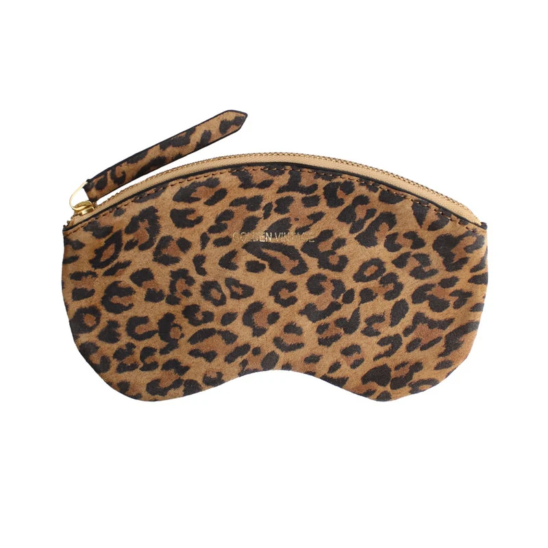 Etui à lunettes en cuir à motif GOLDEN VINTAGE Léopard