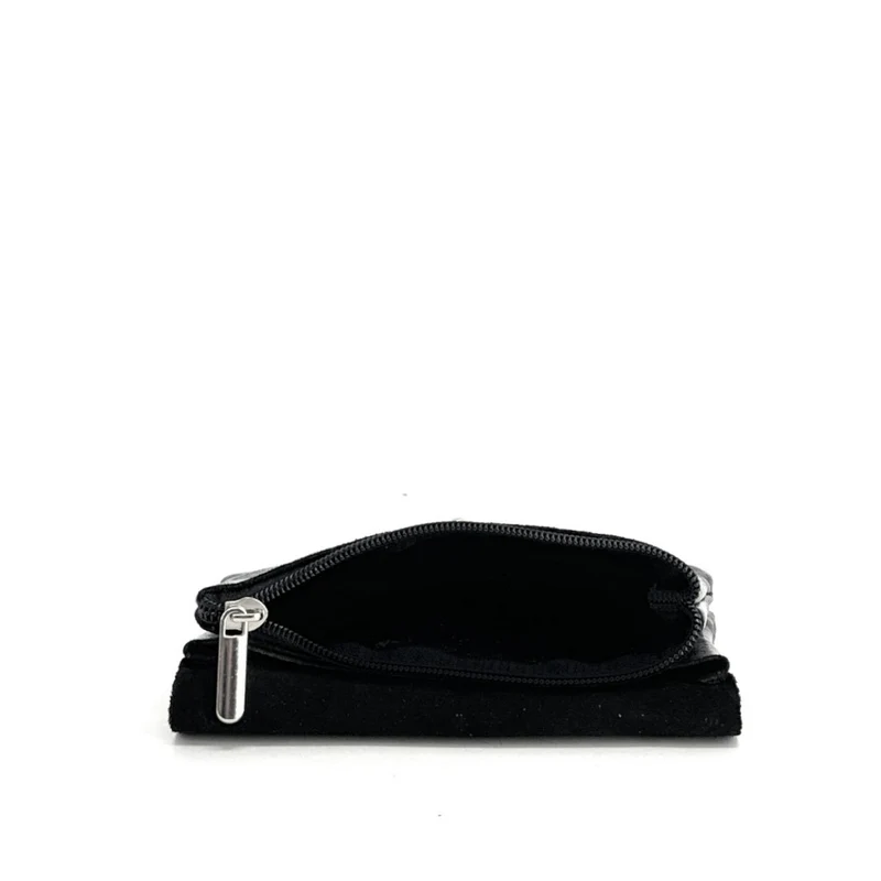 Pochette porte-monnaie en cuir irisé COMPO Noir irisé