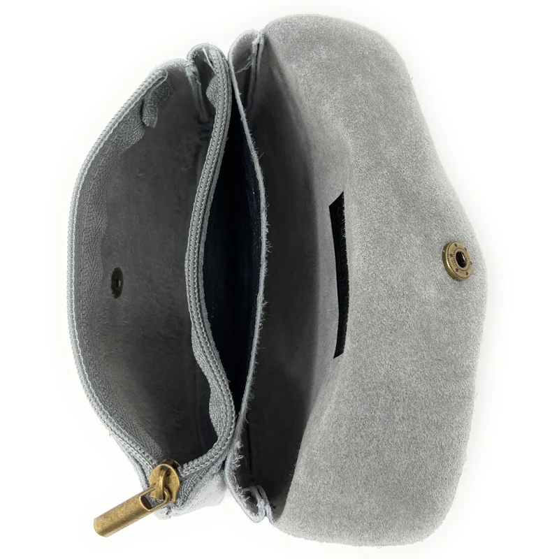 Pochette porte-monnaie en cuir irisé COMPO Argent moyen