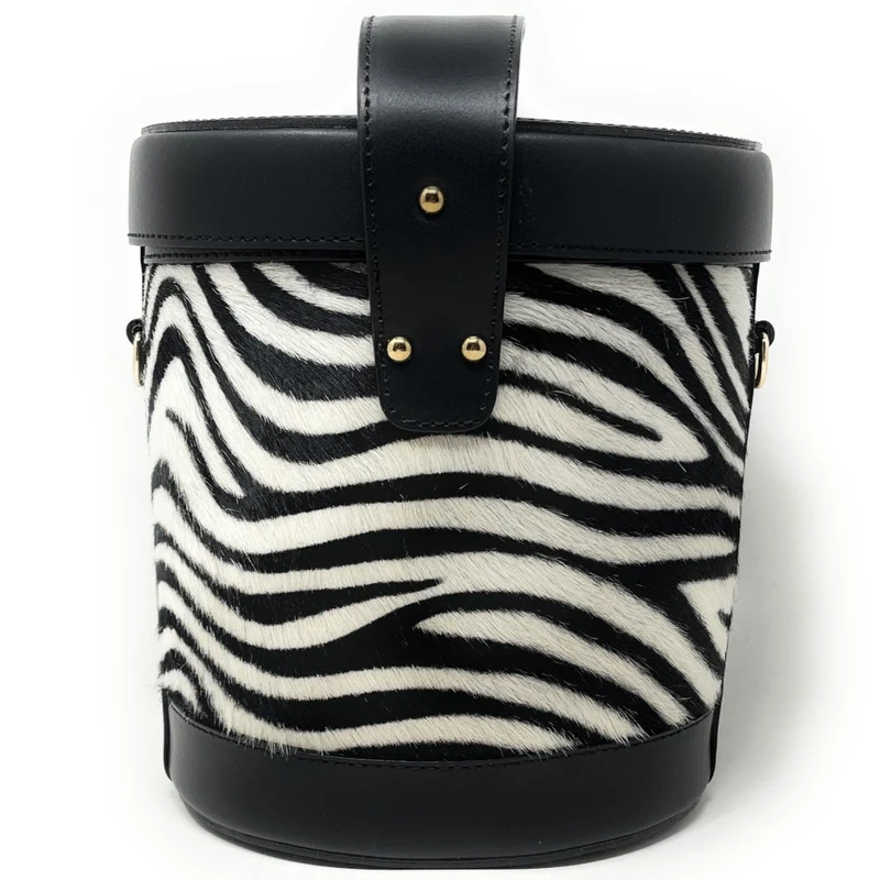 Sac seau en cuir à motifs TUMBADORA Zèbre