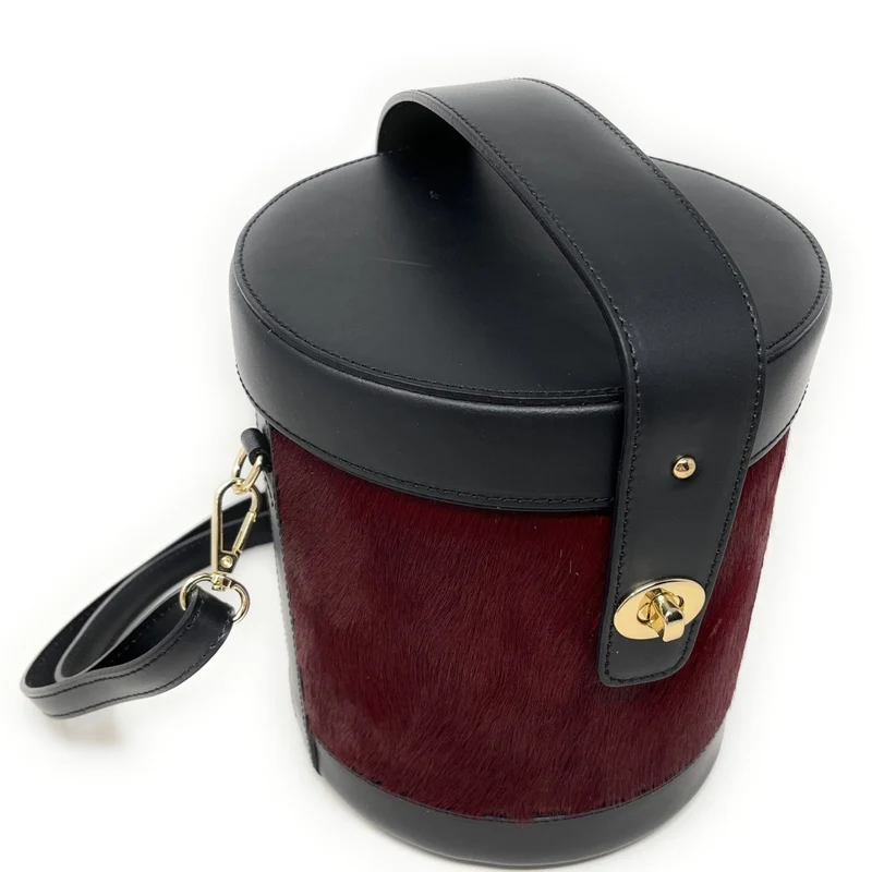 Sac seau en cuir à motifs TUMBADORA Prune
