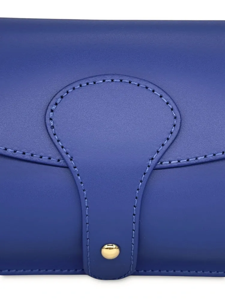 Mini-sac french stick en cuir lisse TOSCA Bleu indigo
