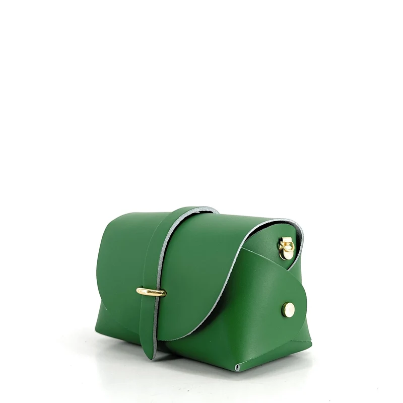 Mini sac à main en cuir lisse CANDY Vert anglais